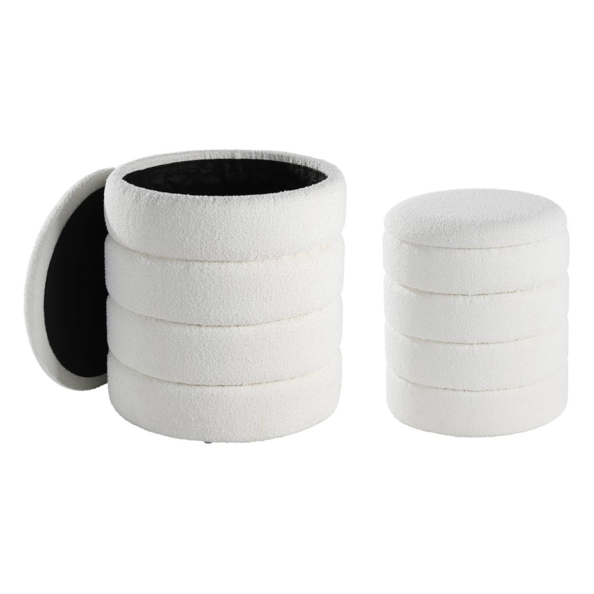 Eglo - KIT 2x Taburett diameter 33,5/40 cm vit