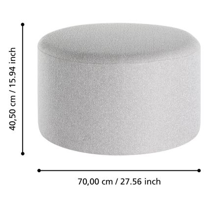 Eglo - SET 2x Pall pr. 45,5/70 cm grå