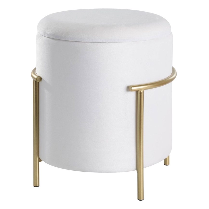 Eglo - Taburett 46x41 cm vit/guld