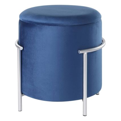 Eglo - Taburett 46x41 cm blå/krom