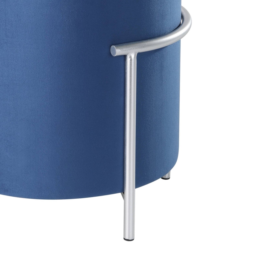 Eglo - Taburett 46x41 cm blå/krom