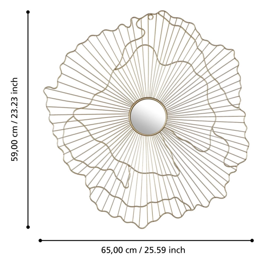 Eglo - Väggspegel 59x65 cm guld