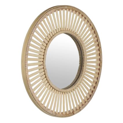 Eglo 425037 - Väggspegel MITSUKE Ø 40 cm, bambu