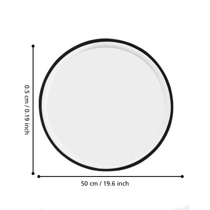Eglo 425042 - Väggspegel BANI Ø 31 cm svart