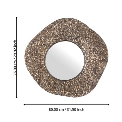 Eglo 425073 - Väggspegel TOAMASINA 76x80 cm, bronsfärgad
