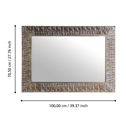 Eglo 425076 - Väggspegel TOAMASINA 100x70,5 cm bronsfärgad