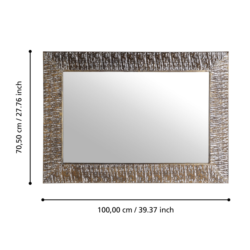 Eglo 425076 - Väggspegel TOAMASINA 100x70,5 cm bronsfärgad