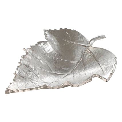 Eglo - Dekorativt bricka 18,5x23,5 cm löv/silver