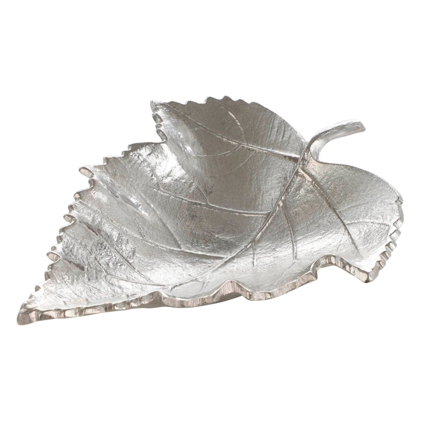 Eglo - Dekorativt bricka 18,5x23,5 cm löv/silver