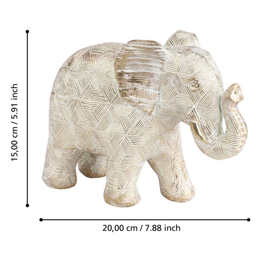 Eglo - Dekoration 15x20 cm elefant/harts