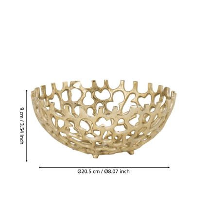 Eglo - Dekorativt bricka diameter 20,5 cm guld