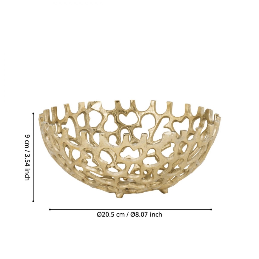 Eglo - Dekorativt bricka diameter 20,5 cm guld
