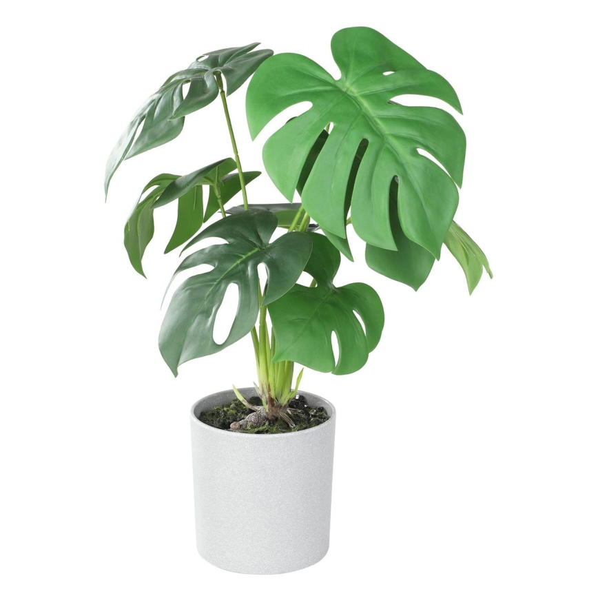 Eglo - Plastväxt i blommkruka 42x30 cm monstera