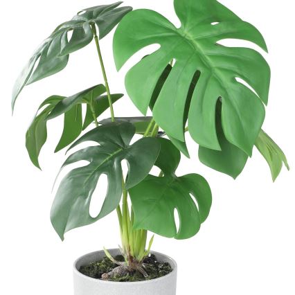Eglo - Plastväxt i blommkruka 42x30 cm monstera