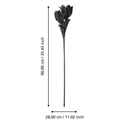 Eglo - Plastblomma 90 cm svart