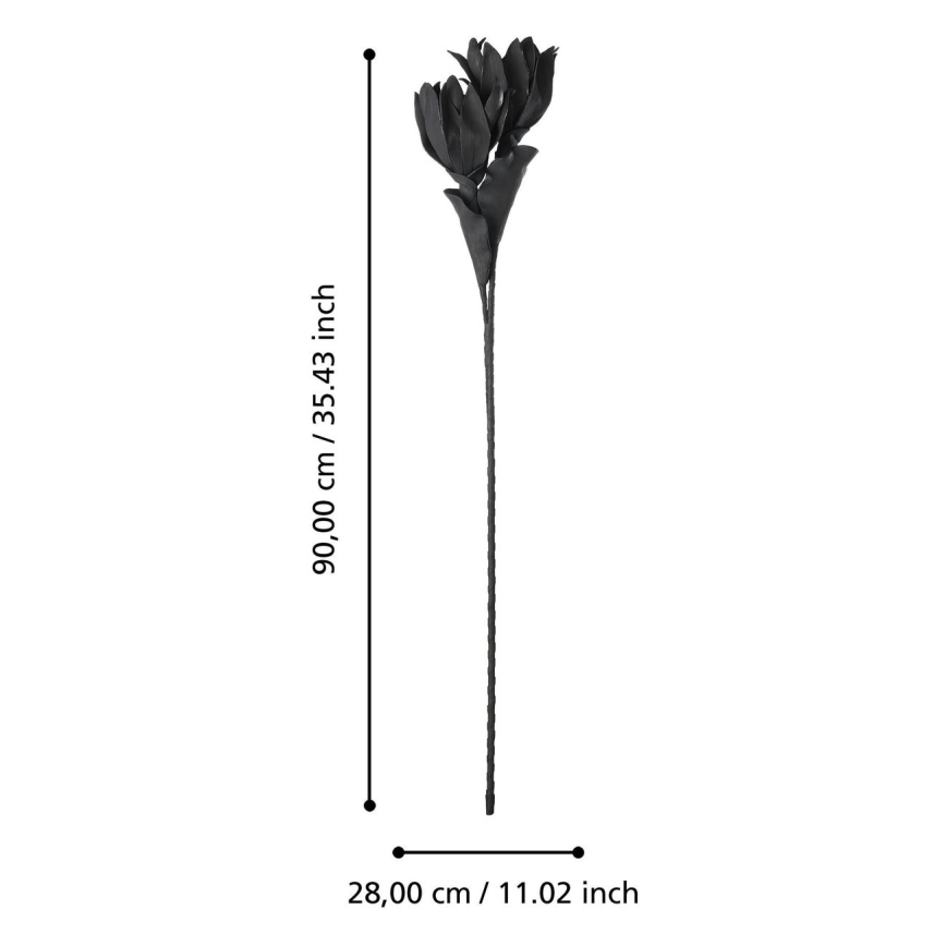 Eglo - Plastblomma 90 cm svart