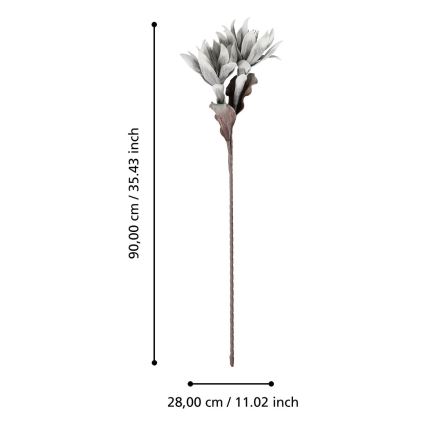 Eglo - Plastblomma 90 cm grå