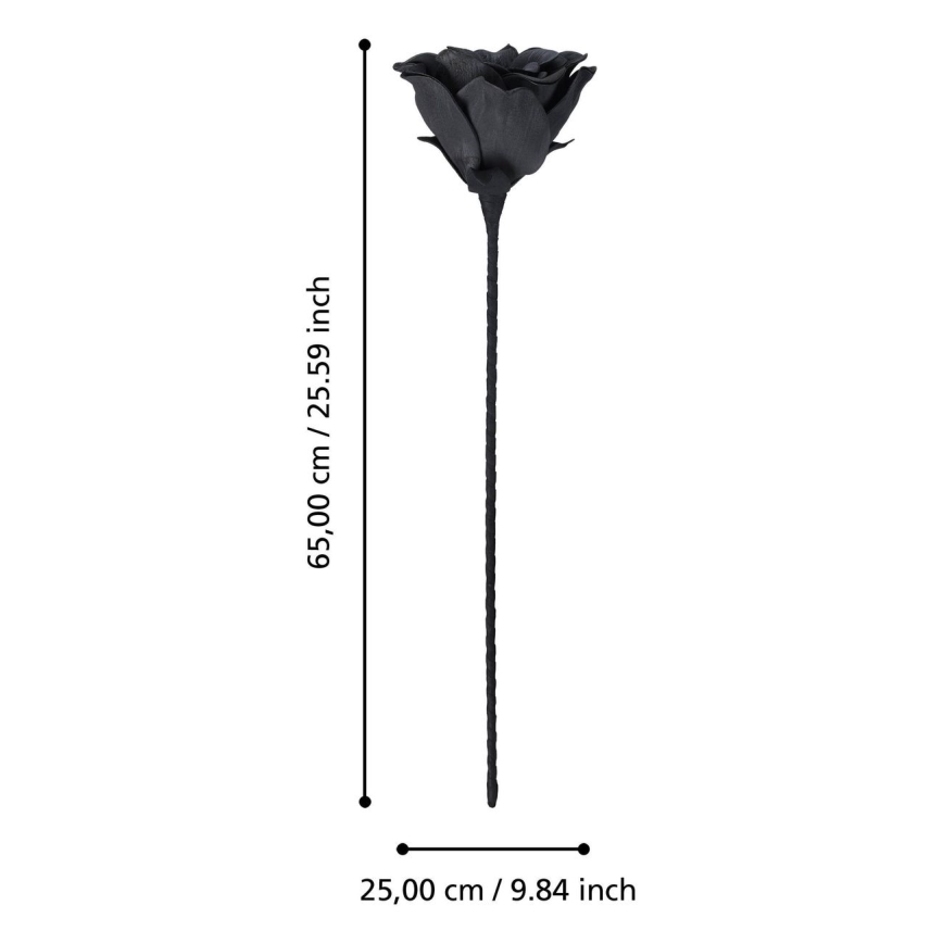Eglo - Plastblomma 65 cm svart