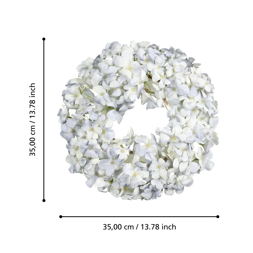 Eglo - Konstgjord blomkrans diameter 35 cm blå