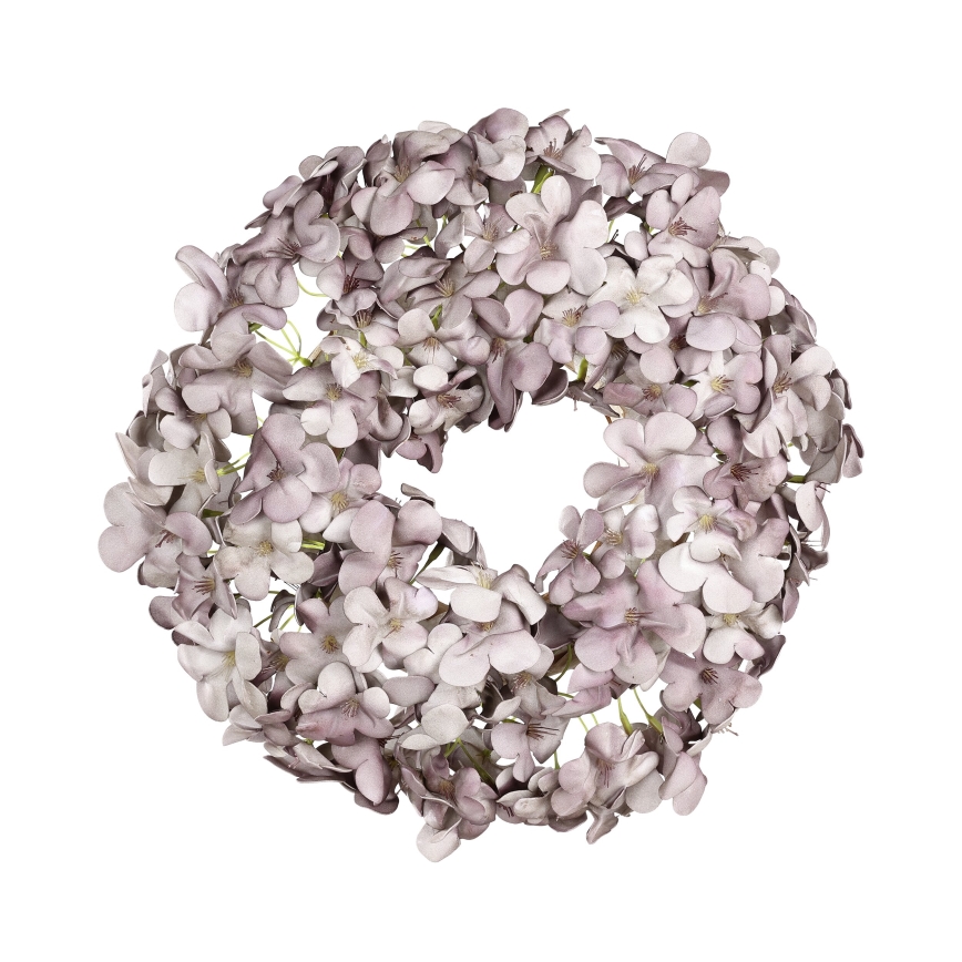 Eglo - Konstgjord blomkrans diameter 35 cm lila