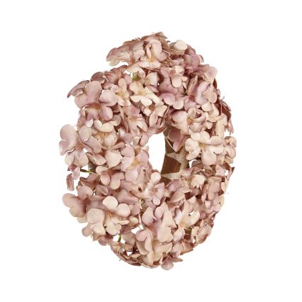 Eglo - Konstgjord blomkrans diameter 35 cm rosa