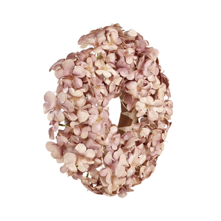 Eglo - Konstgjord blomkrans diameter 35 cm rosa