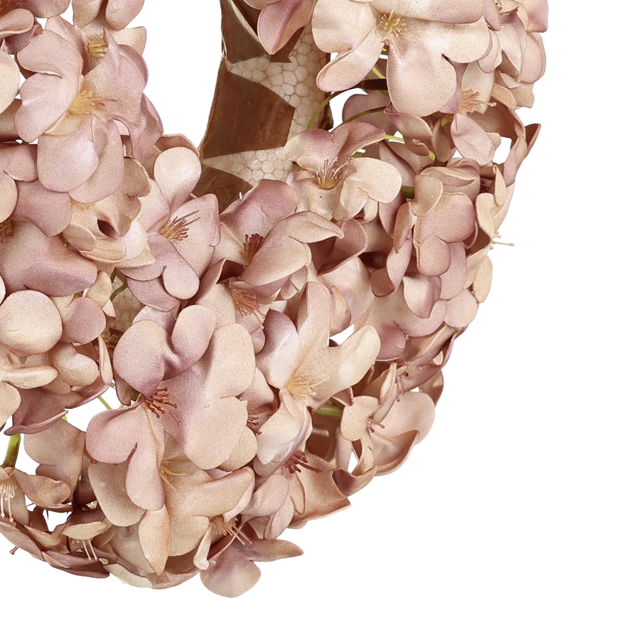 Eglo - Konstgjord blomkrans diameter 35 cm rosa