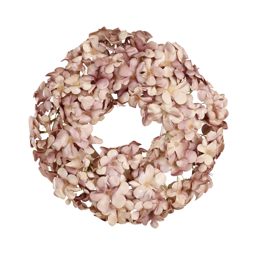 Eglo - Konstgjord blomkrans diameter 35 cm rosa