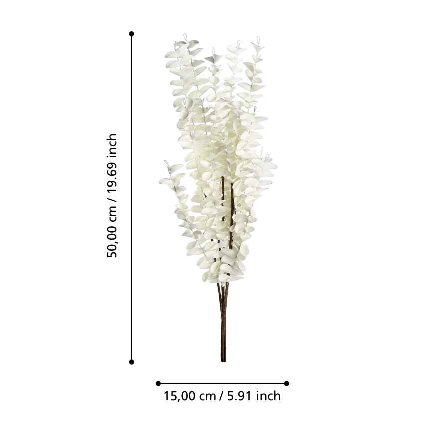 Eglo - Plastblomma 50 cm vit