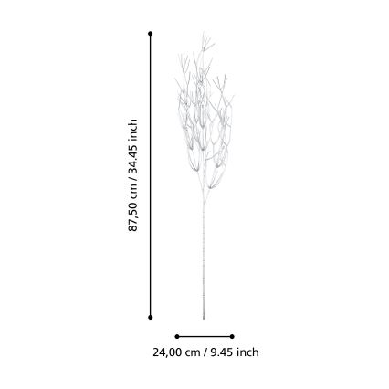 Eglo - Plastblomma 87,5 cm silver