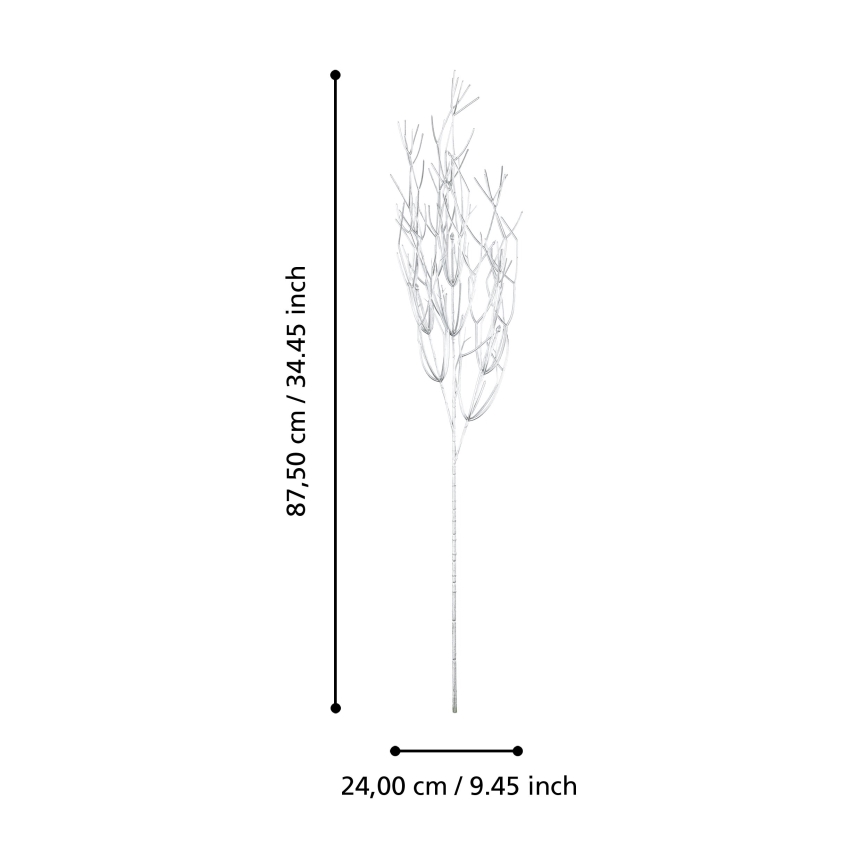 Eglo - Plastblomma 87,5 cm silver