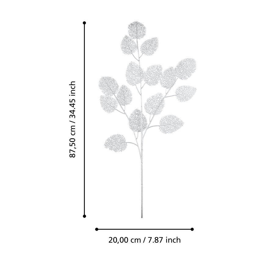Eglo - Plastblomma 87,5 cm silver