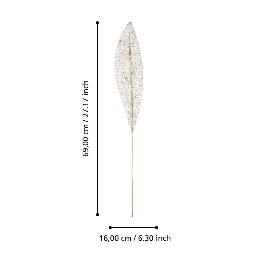 Eglo - Plastblomma 69 cm silver