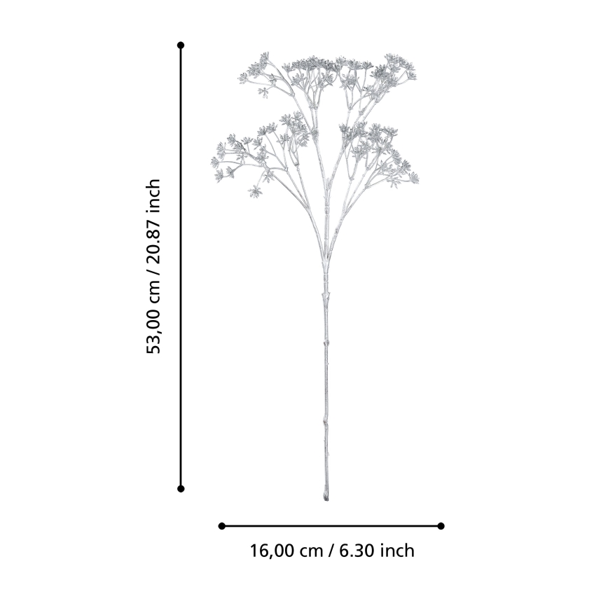 Eglo - Plastblomma 53 cm silver