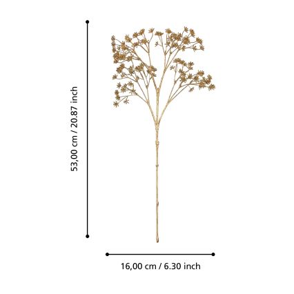 Eglo - Plastblomma 53 cm guld