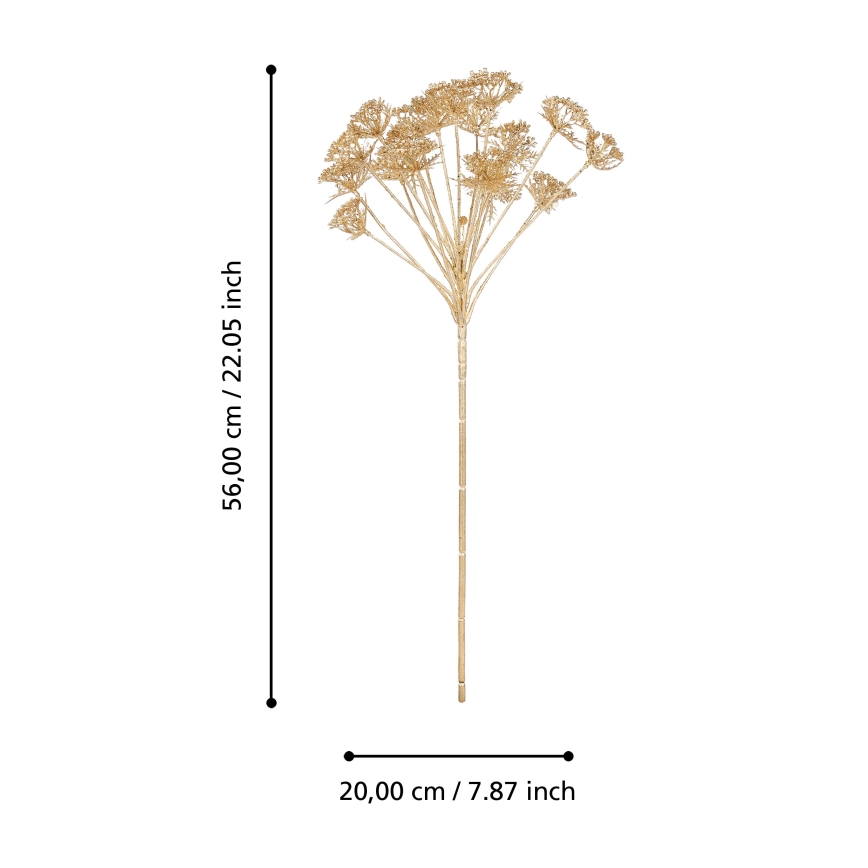 Eglo - Plastblomma 56 cm guld