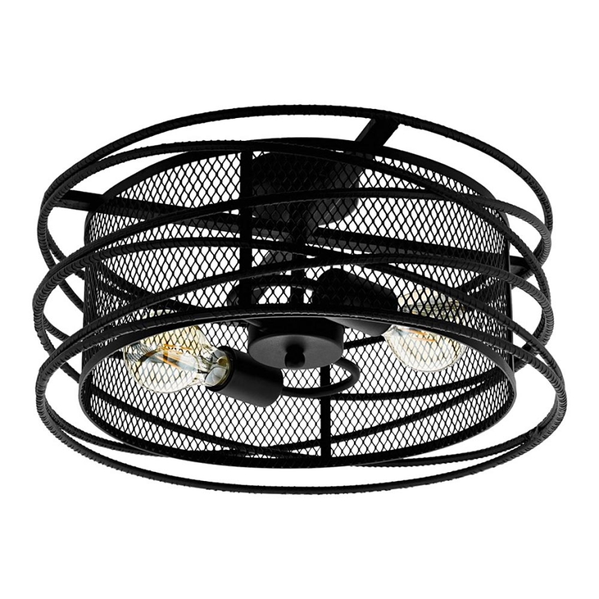 Eglo 43091 - Takbelysning SvartWATER 2xE27/60W/230V