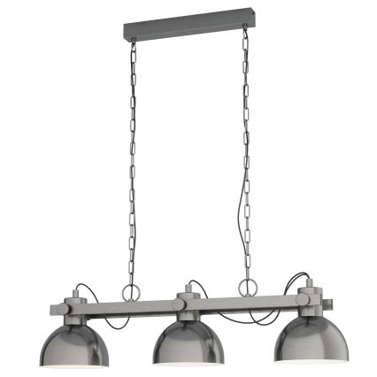 Eglo 43168 - Ljuskrona med kedja LUBENHAM 3xE27/28W/230V