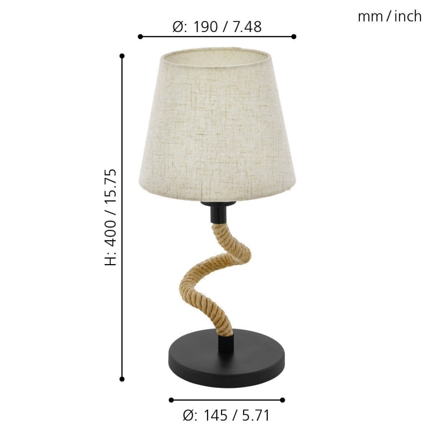 Eglo 43199 - Bordslampa RAMPSIDE 1xE27/28W/230V