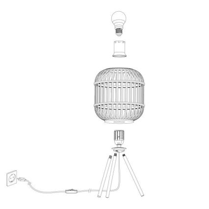 Eglo 43218 - Bordslampa BORDESLEY 1xE27/28W/230V