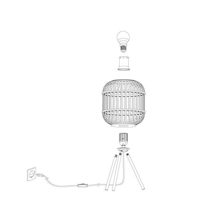 Eglo 43218 - Bordslampa BORDESLEY 1xE27/28W/230V