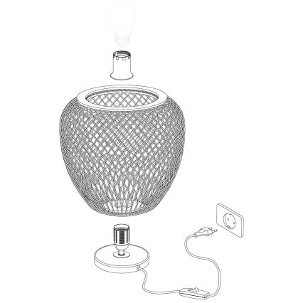 Eglo 43263 - Bordslampa DEMBLEBY 1xE27/40W/230V