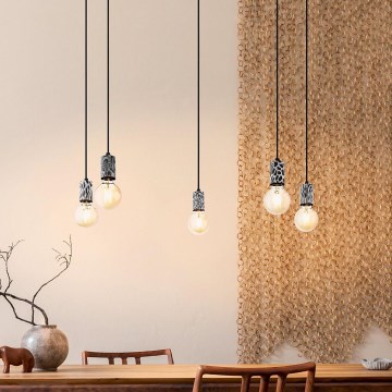 Eglo 43314 - Pendellampa COULSDON med kabel 5xE27/10W/230V