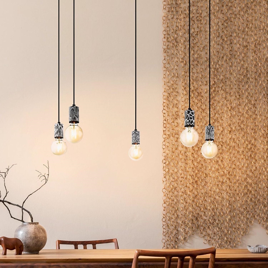 Eglo 43314 - Pendellampa COULSDON med kabel 5xE27/10W/230V