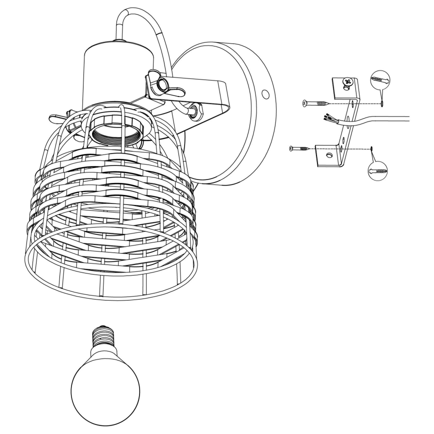 Eglo 43324 - Spotlight ANVeke 1xE27/40W/230V