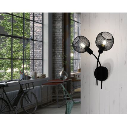 Eglo 43375 - Väggbelysning WRINGTON 1 2xE14/40W/230V
