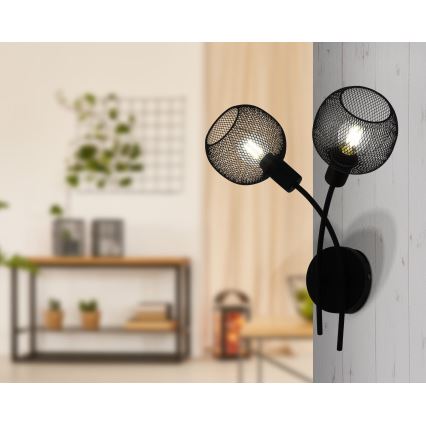 Eglo 43375 - Väggbelysning WRINGTON 1 2xE14/40W/230V