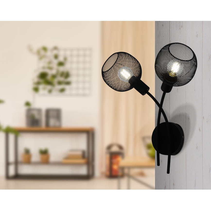 Eglo 43375 - Väggbelysning WRINGTON 1 2xE14/40W/230V