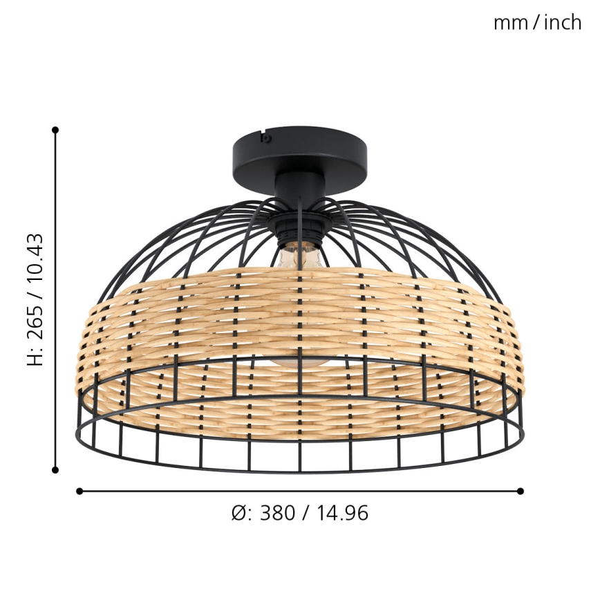 Eglo 43398 - Takbelysning ANVeke 1xE27/60W/230V