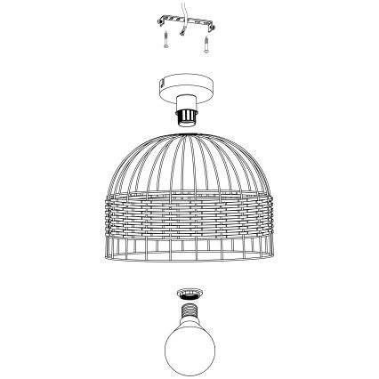 Eglo 43398 - Takbelysning ANVeke 1xE27/60W/230V